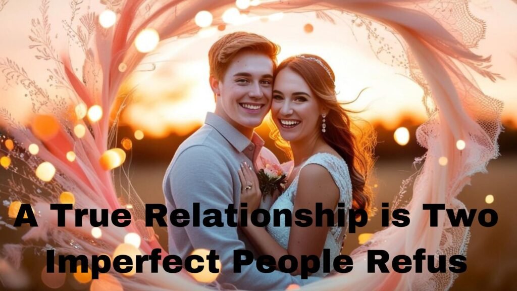 A True Relationship is Two Imperfect People Refus who won’t give up on each other.